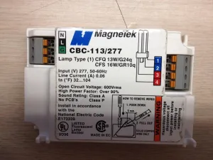 10 Pc Magnetek Cbc-113/277 1 Lamp CF13/4P 277V Fluorescent Ballasts 277 Volts