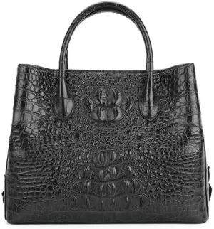 100% Genuine Crocodile Leather Women's Handbag - Luxury Tote and Crossbody Bag