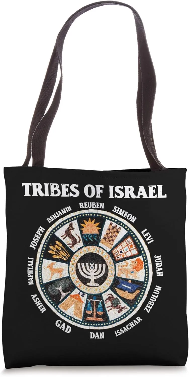 12 Twelve Tribes of Israel Hebrew Israelite Judah Jerusalem Tote Bag