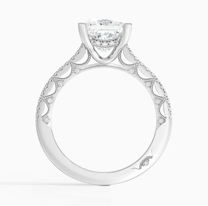 14K Solid White Gold 1-5 CT Moissanite Wedding Bridal Ring Tacori Lunetta Diamond Handmade Engagement Rings For Womens/Her Propose/Promise Gifts