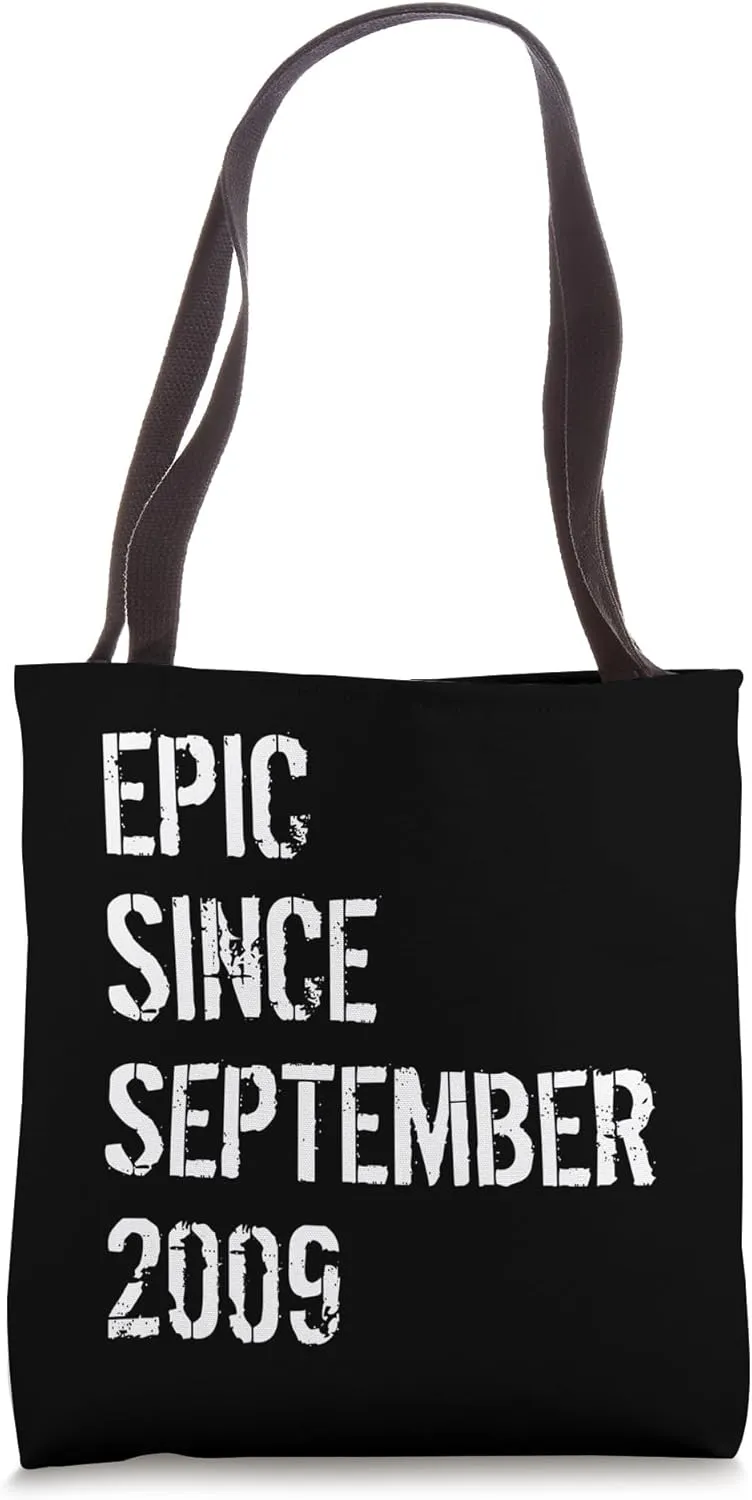 15th Birthday Boys Girls Born September 2009 Tote Bag