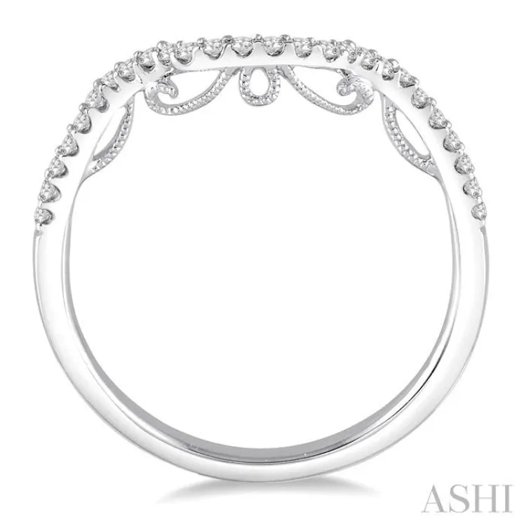 1/6 Ctw Round Diamond Wedding Band in 14K White Gold