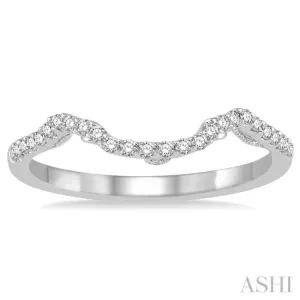 1/6 Ctw Round Diamond Wedding Band in 14K White Gold