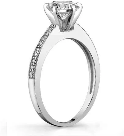 1.8Ct Cushion Moissanite & Milgrain Engagement Ring With Lab Grown Diamond In14k Gold For Women,D-VVS1