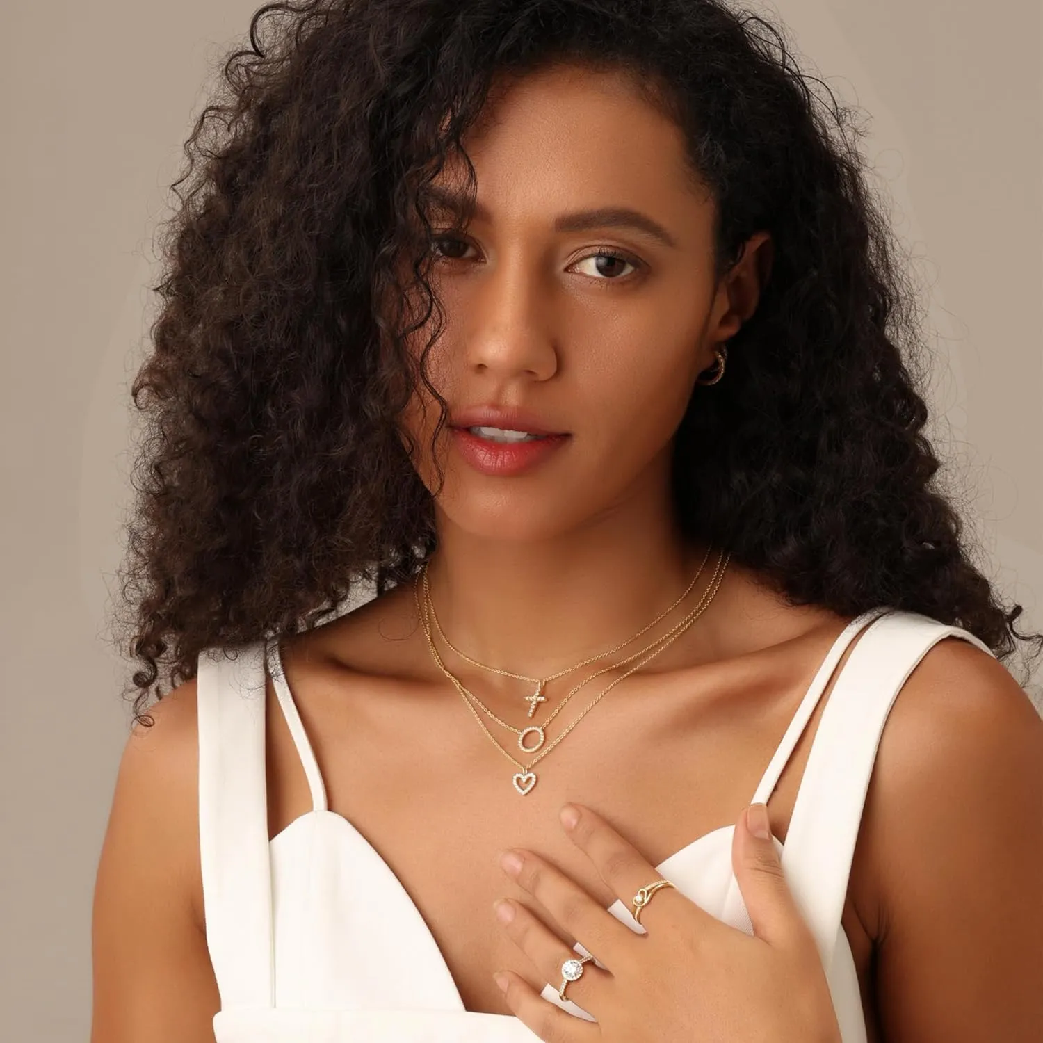 18K Gold Plated Moissanite Cross Necklace | 0.36 Ctw Moissanite Diamond Jesus Christian Religious Crucifix Pendant Necklace for Men Women | 16" 2” Adjustable Chain