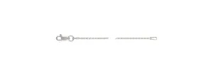 18" 1.30mm DC Rope Chain, Sterling Silver. Made in USA. #501202618D