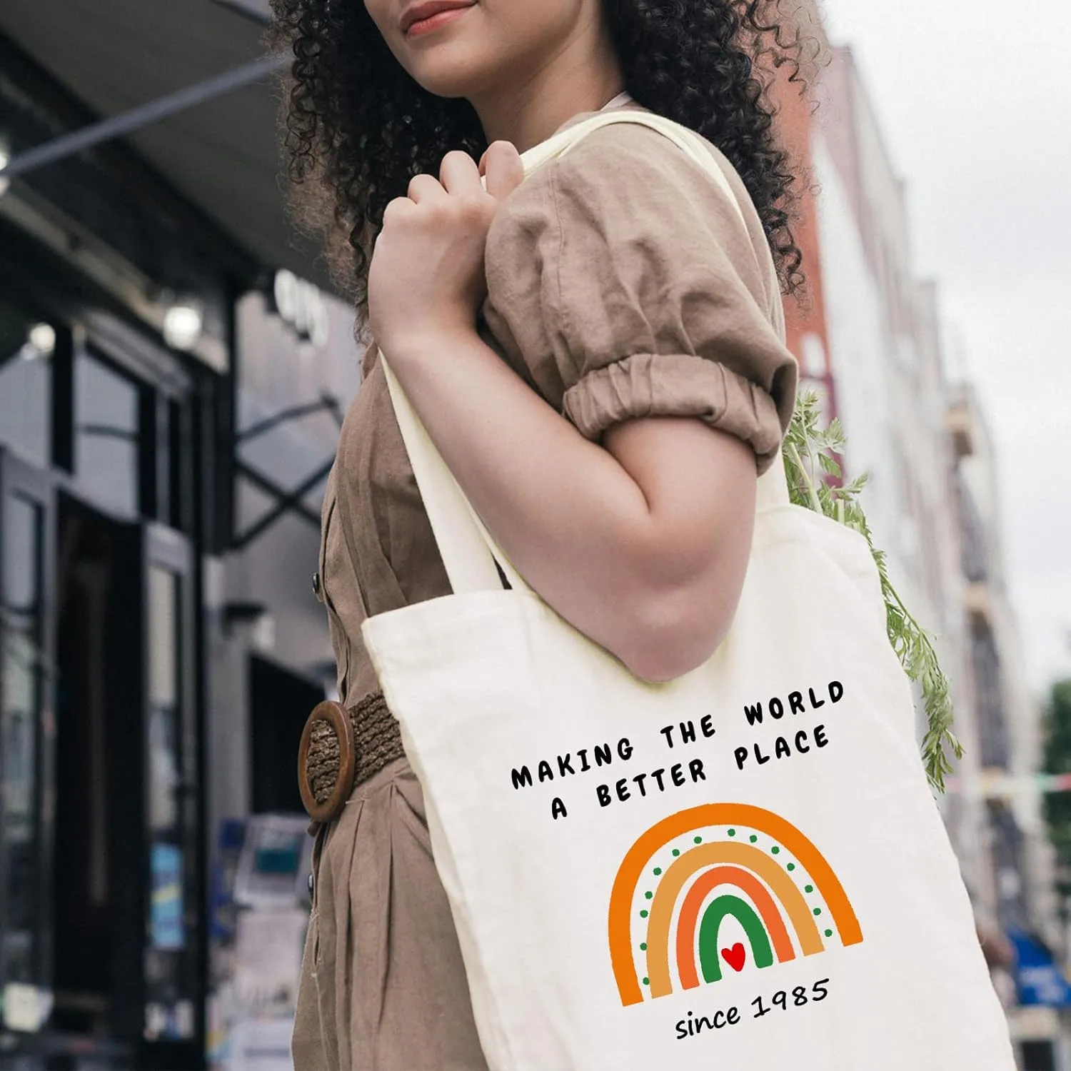 1980 1981 1982 1983 1984 1985 1986 1987 1988 1989 Birthday Gifts for Women, Reusable Canvas Tote Bags for Shopping