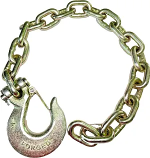 2-Pack Grade 70 Trailer Safety Chain 36 Inch with 1/2'' Clevis Snap Hook and Chain Retainer | 42,400 lbs Break Strength | Transport Chain for Towing | Trailer Safety Chains with Hooks
