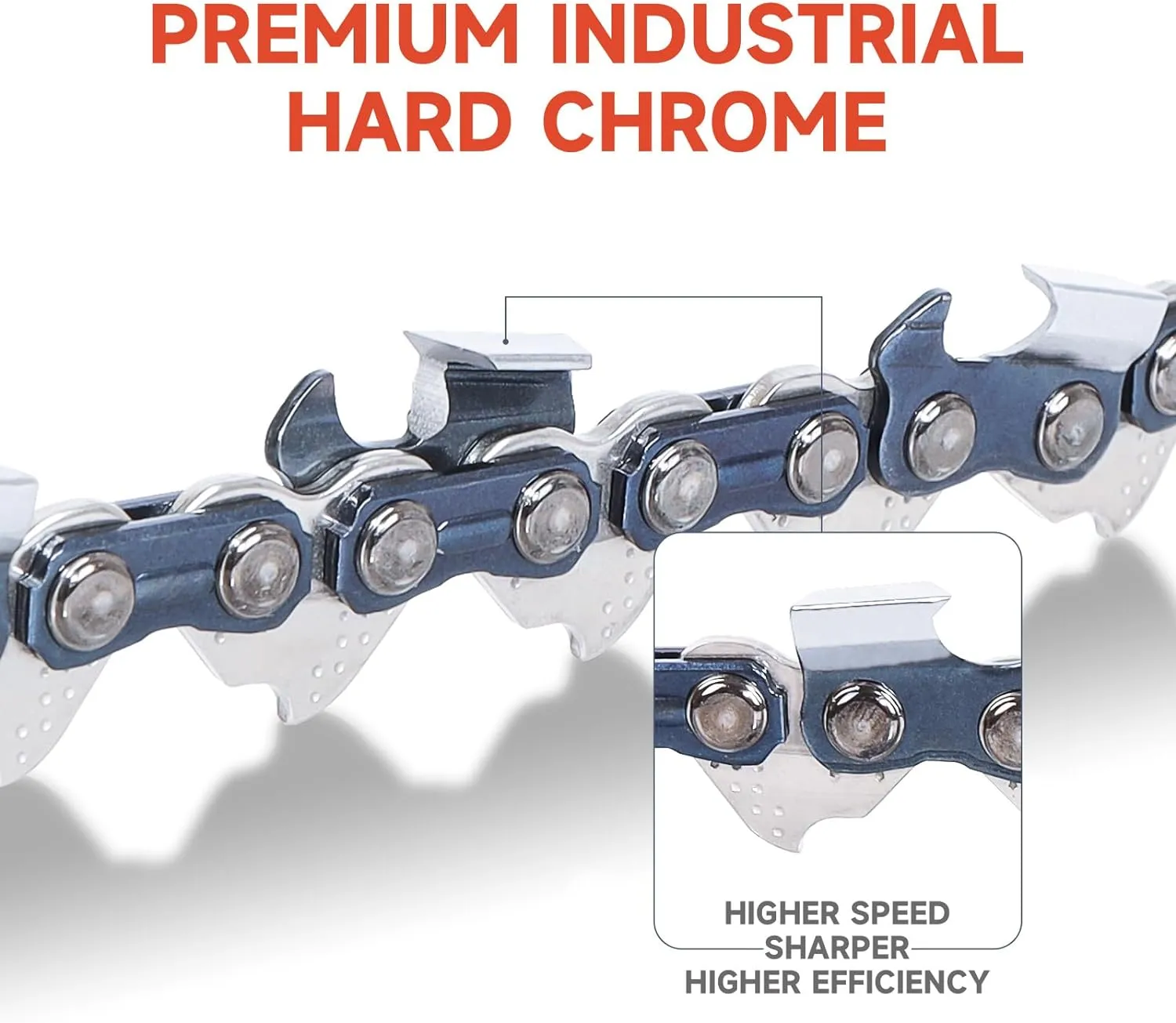 20-Inch Chainsaw Bar Chains 3/8" Pitch .050" Gauge 72 Drive Links for Husqvarna 455 460 55 Rancher