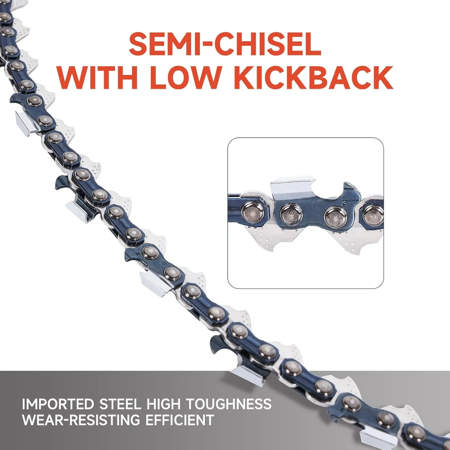20-Inch Chainsaw Bar Chains 3/8" Pitch .050" Gauge 72 Drive Links for Husqvarna 455 460 55 Rancher