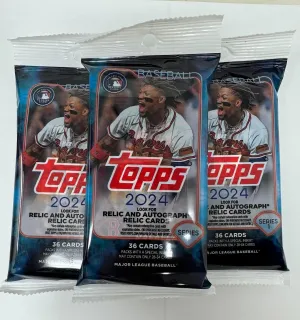 2024 TOPPS Baseball Series 1 Fat Packs - Contains 3 Fat Packs