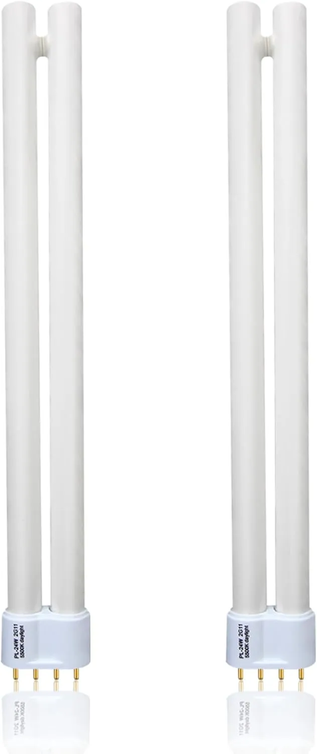 24W PL24-C Fluorescent Light Bulb Replacement for OttLite B24553 T40J34,Tpye C,PL-L 24W Fluorescent Light Bulbs,5500K Bright Natural Daylight,2G11 Base - 2Pack