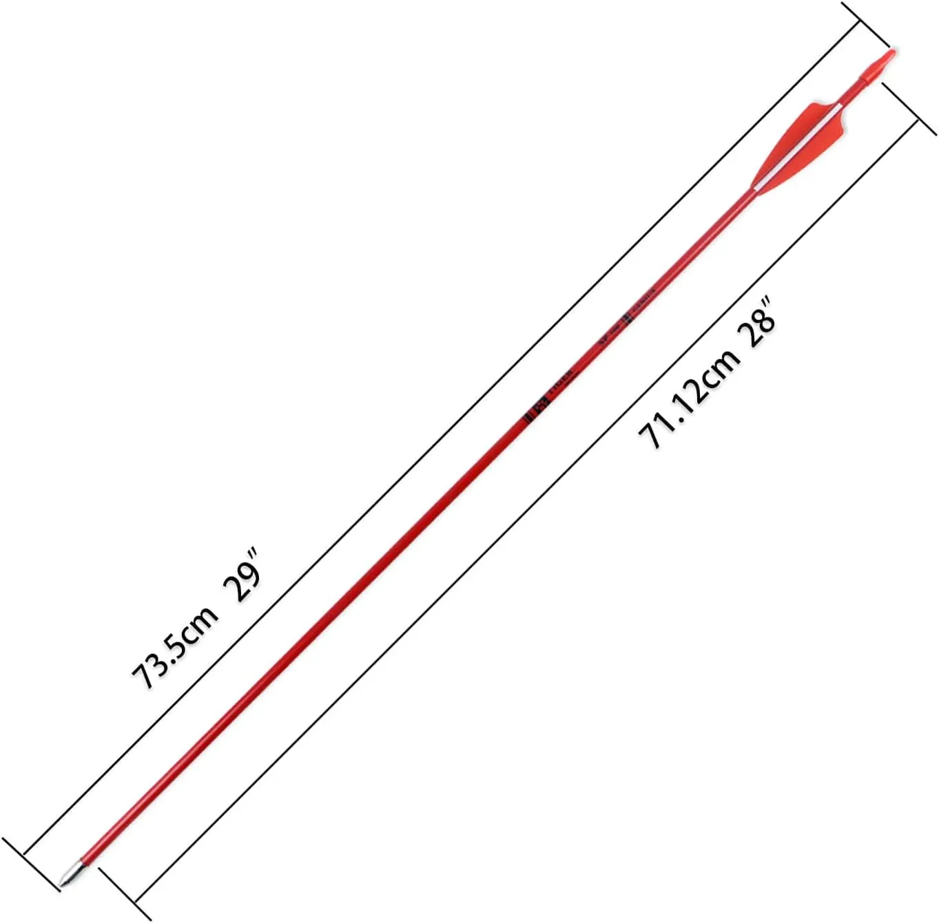 28inch Archery Fiberglass Youth Arrows for Recurve Bows- Beginners Adult and Youth Kids Arrows Practice
