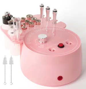 3 in 1 Diamond Micro DermaBrasion Machine,Mcwdoit Professional Dermabrasion Facial Skin Care Device with Wand, Spray Bottle and Vacuum Glass Tube for Personal Home Beauty Salon Use-Pink
