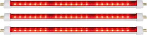 3 Pack 8W 12" LED T5 Red Visible Light Tube Replace Fluorescent F15T5HO face Tube Directly to Upgrade Your Tabletop Facial Unit