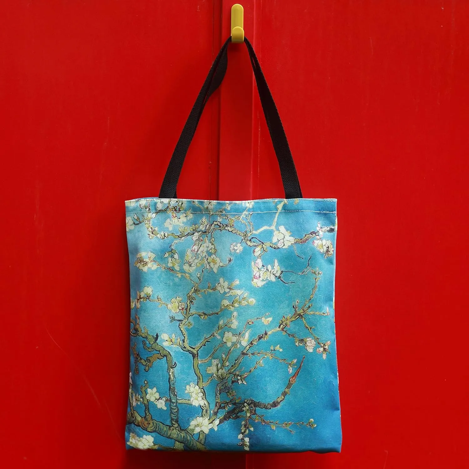3 Pack Aesthetic Vintage Cute Tote Bag,Van Gogh Claude Monet Beach Alphonse Mucha Beach Travel Bags for Women