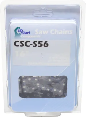5-Pack 16" Semi Chisel Saw Chain for Dolmar PS-421 Chainsaws - (16 inch, 3/8" Low Profile Pitch, 0.050" Gauge, 56 Drive Links, CSC-S56)
