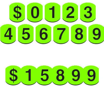 6 inch Tall Bubble Numbers {EZ118}