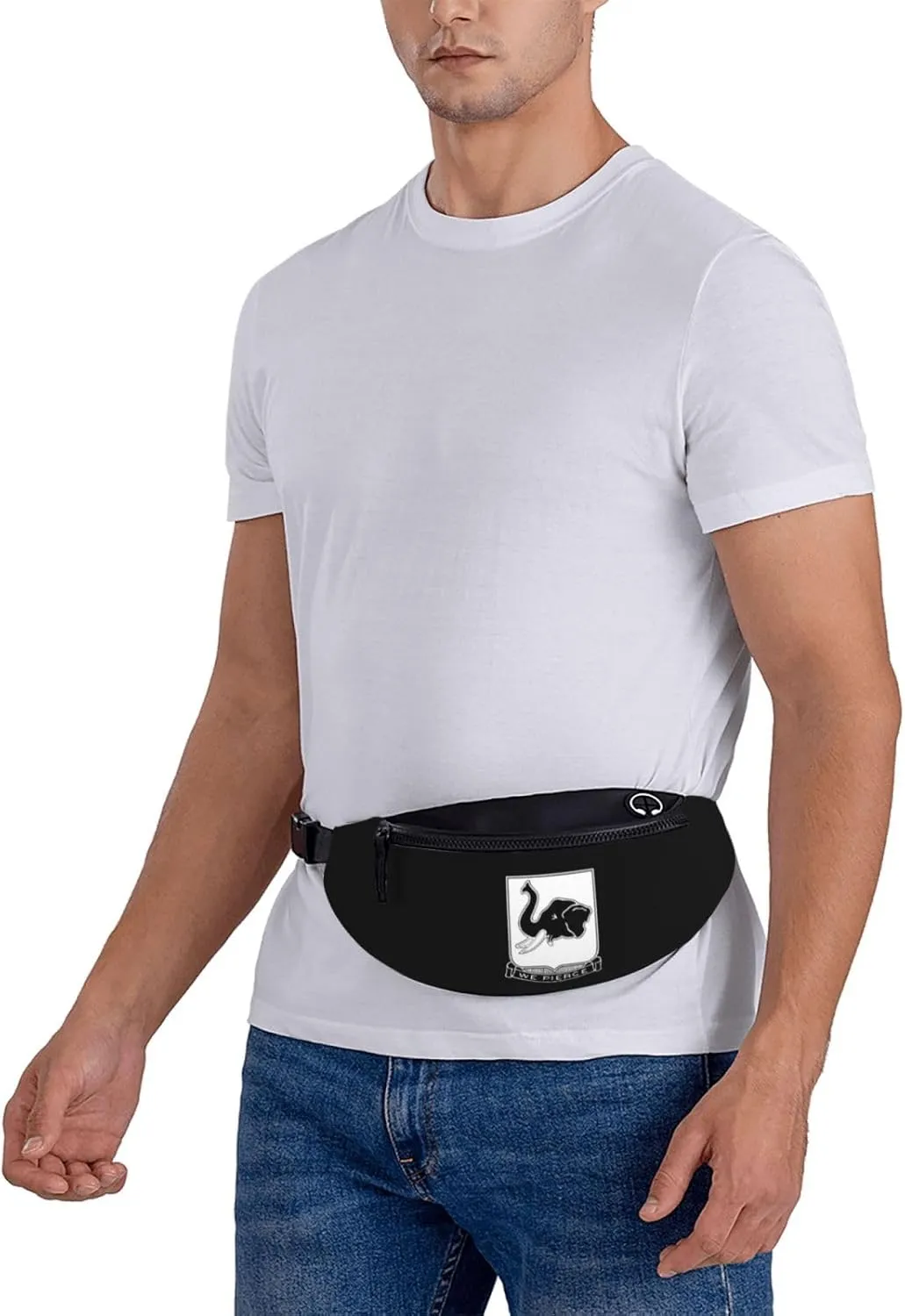 64th Armor Regiment Unisex Leisure Waist Bag Outdoor Sports Running Waist Bag Business Travel Mobile Phone Bag