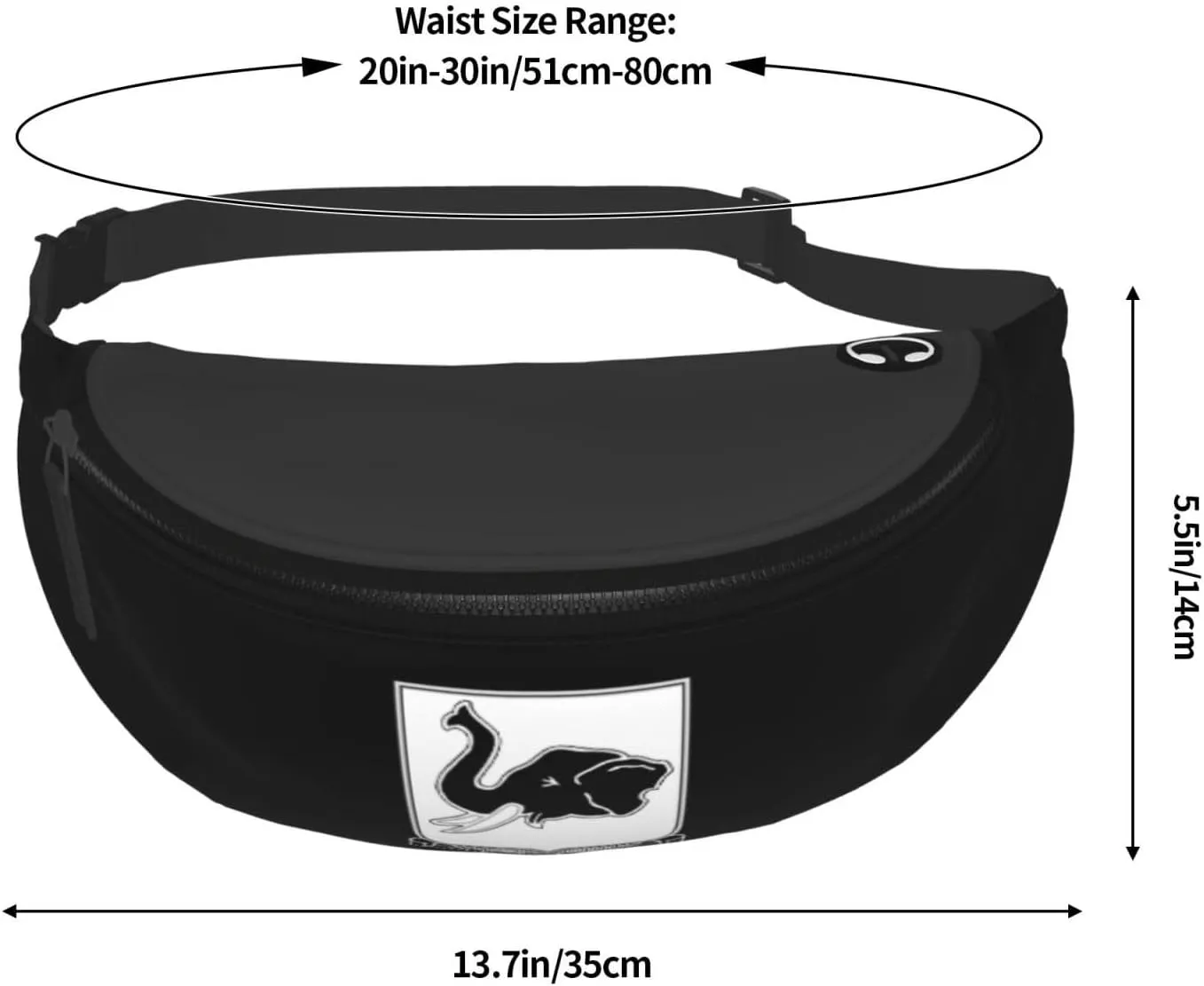 64th Armor Regiment Unisex Leisure Waist Bag Outdoor Sports Running Waist Bag Business Travel Mobile Phone Bag