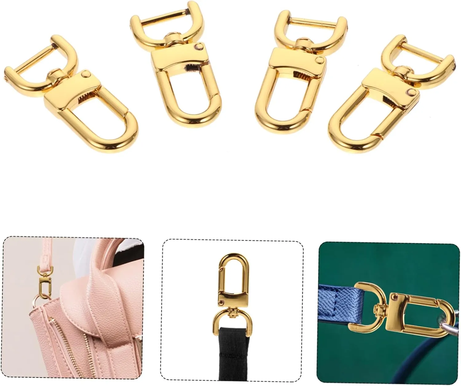 8 Pcs Metal Hook Detachable Bag Buckle Bag Accessory Bag Supplies Bag Strap Buckle Bag Detachable Clasp