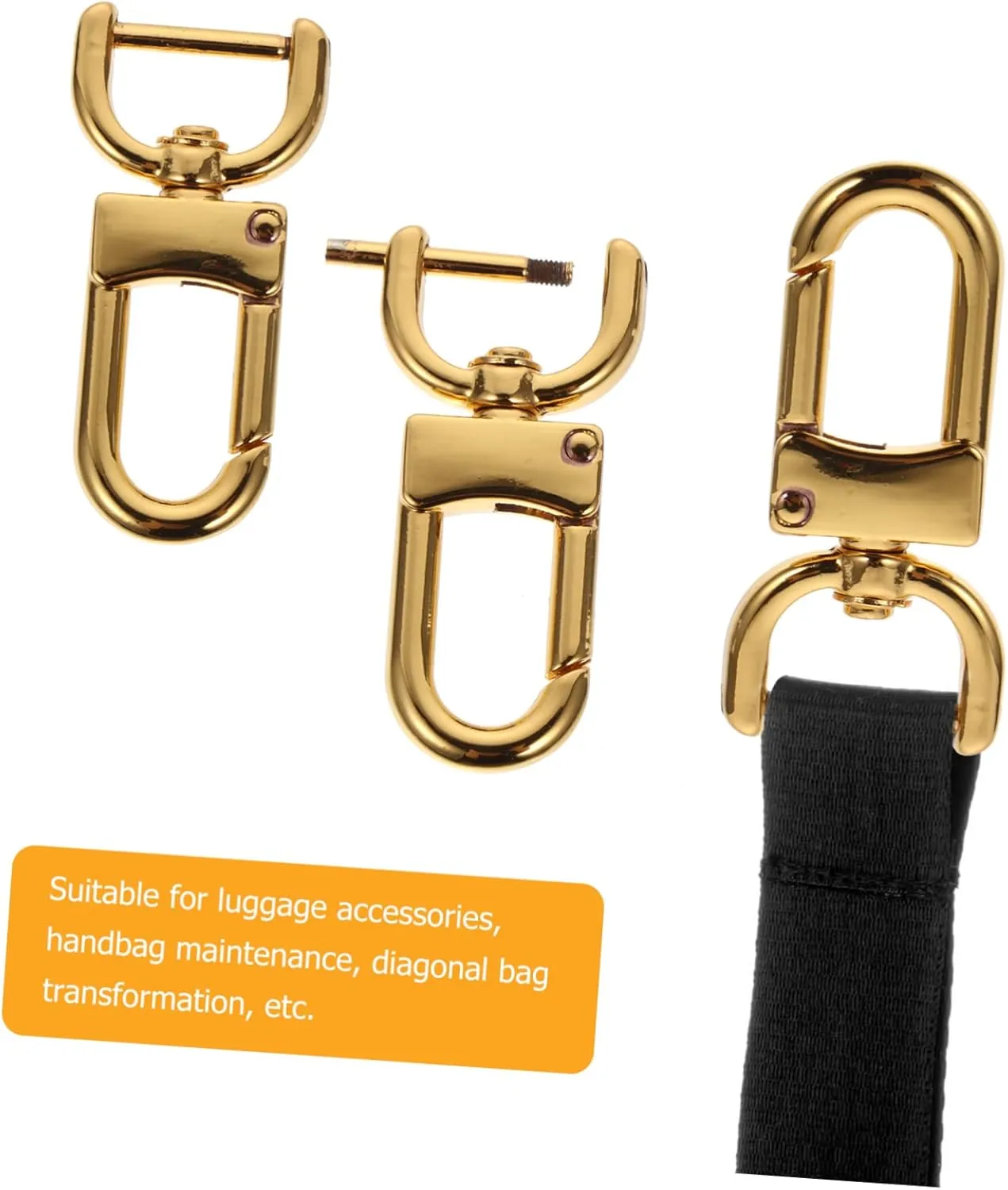 8 Pcs Metal Hook Detachable Bag Buckle Bag Accessory Bag Supplies Bag Strap Buckle Bag Detachable Clasp