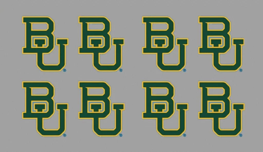 8 Piece Baylor Officially Licensed Waterless Peel & Stick Temporary Spirit Tattoos 8PK Team Logo