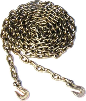 A06212 1/4 by 12-Feet, Grade 70, Yellow Chromate Binder Chain with Grab Hooks