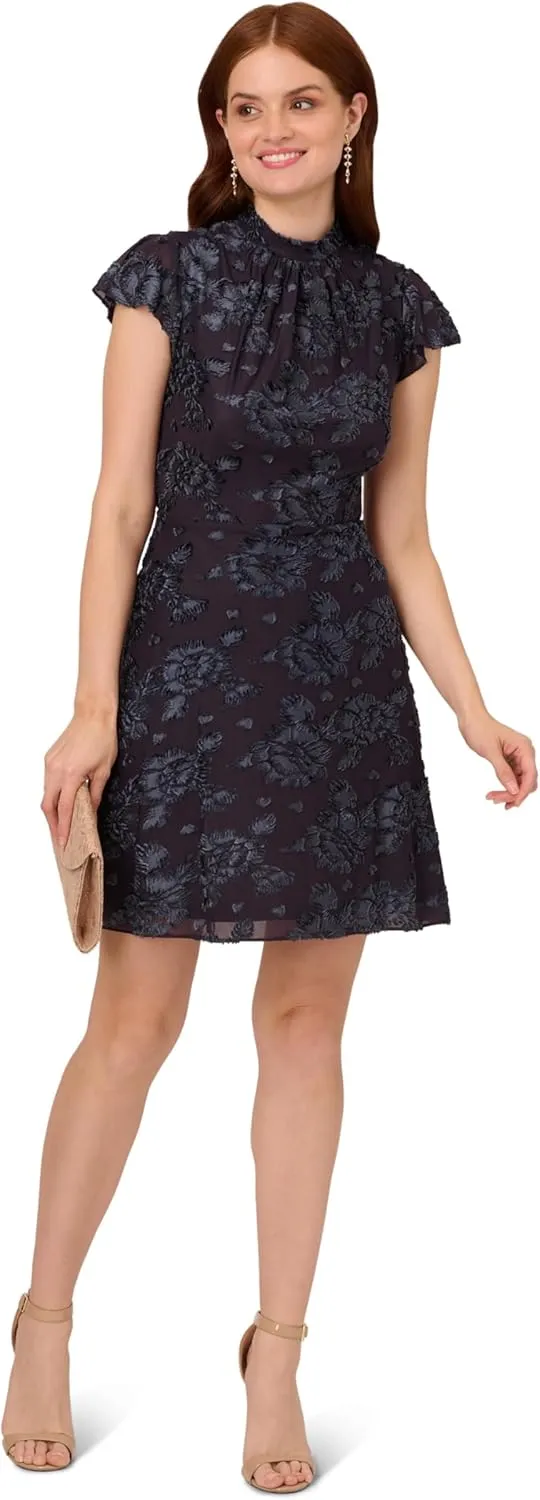 Adrianna Papell Women's Velvet Burnout Dress