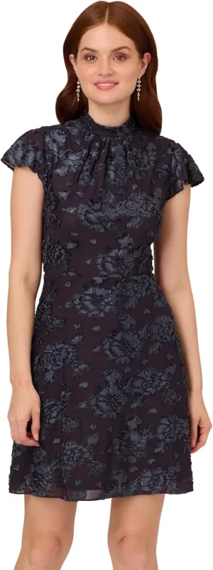 Adrianna Papell Women's Velvet Burnout Dress