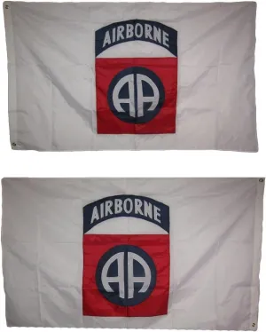 AES 3x5 Embroidered Airborne 82nd Division Double Sided 210D Nylon Flag 3'x5' Clips House Banner Double Stitched Fade Resistant Premium Quality