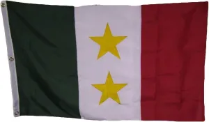 AES 3x5 Embroidered Sewn Tejas Y Coahuila 600D 2ply Nylon Flag 3'x5' Brass Grommets House Banner Double Stitched Fade Resistant Premium Quality