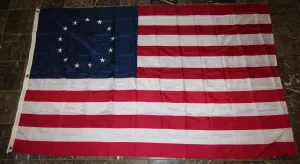 AES 5x8 Embroidered Sewn Betsy Ross Historical Solarmax Nylon Flag 5'x8' Grommets