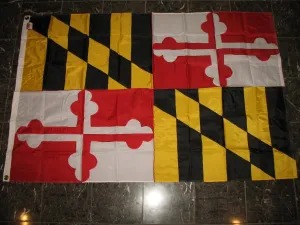 AES 5x8 Embroidered Sewn Solarmax State of Maryland Nylon Flag 5'x8' Banner Grommets
