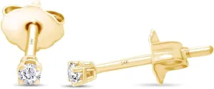 AFFY Round Natural Diamond Stud (IGI Certified 0.70 ct & up) Plus Quality Friction Back Earrings in 14k Solid Gold, 0.04 Ctw - 2.00 Ctw, Gift For Her