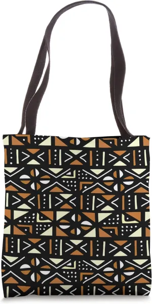 African motif Wax print Ankara fabric Mali Bogolan Mudcloth Tote Bag