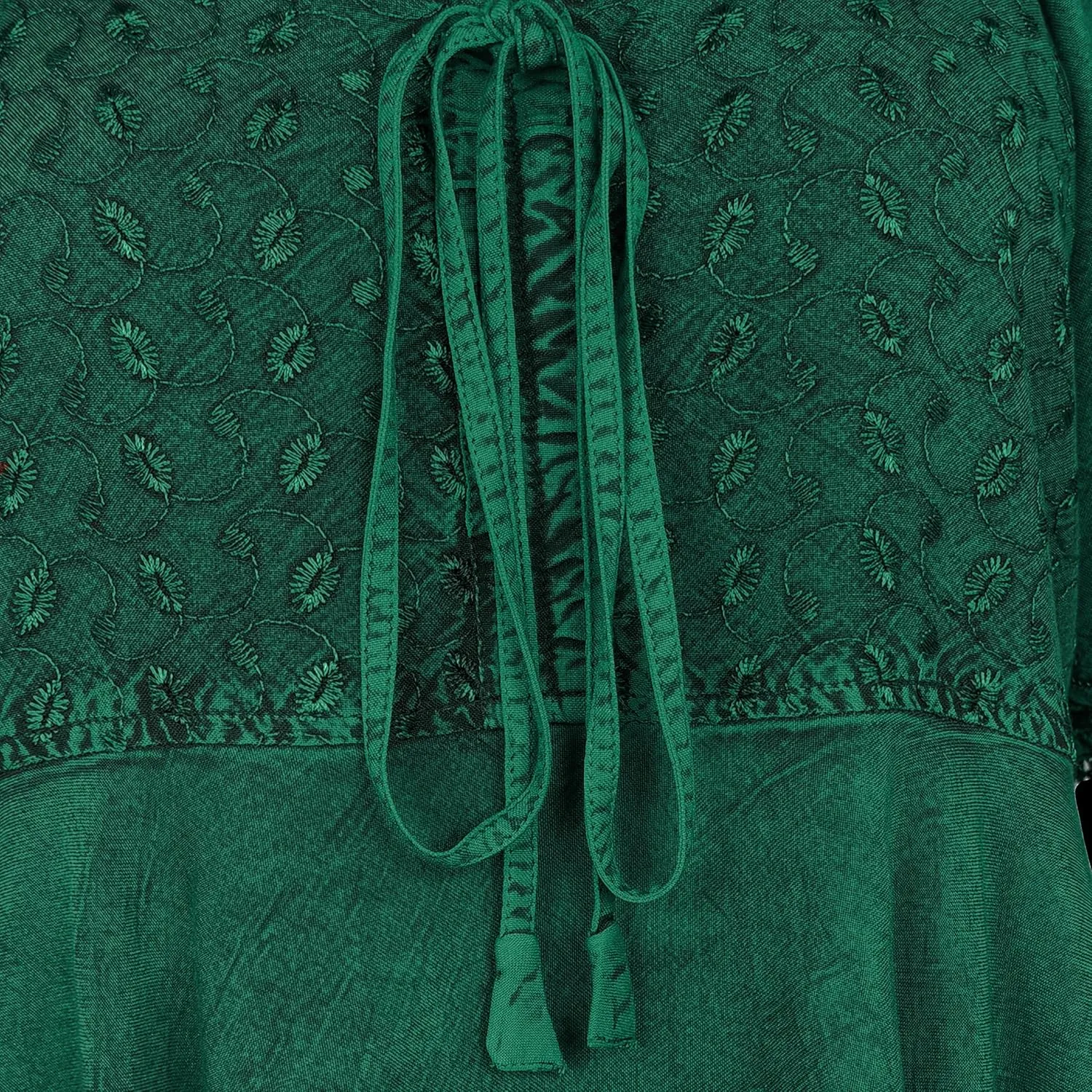 Agan Traders 2025 Summer Asymmetrical Handkerchief Diamond Neck Embroidered Tops - Empire Waist Cap Sleeve Women's Blouse