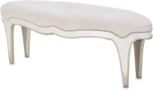 Aico Amini London Place Bed Bench in Creamy Pearl