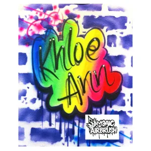 Airbrush Urban Graffiti Name Design T Shirt