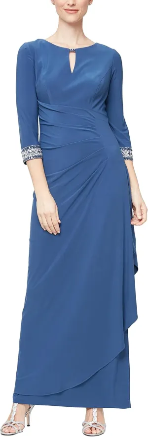 Alex Evenings Women's Dress with Keyhole Cutout (Petite and Regular)