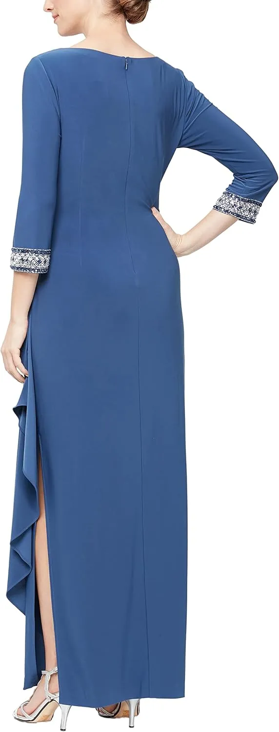 Alex Evenings Women's Dress with Keyhole Cutout (Petite and Regular)