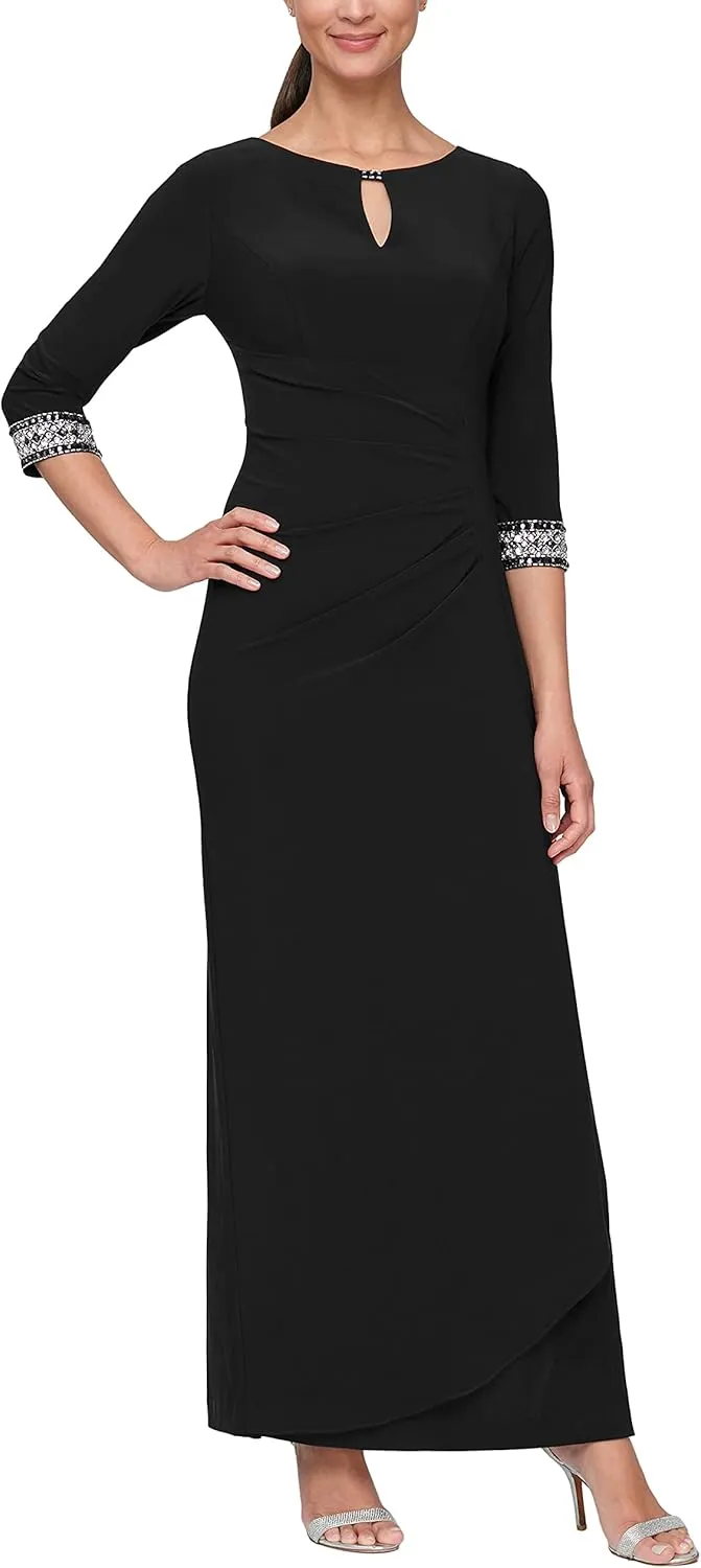 Alex Evenings Women's Dress with Keyhole Cutout (Petite and Regular)