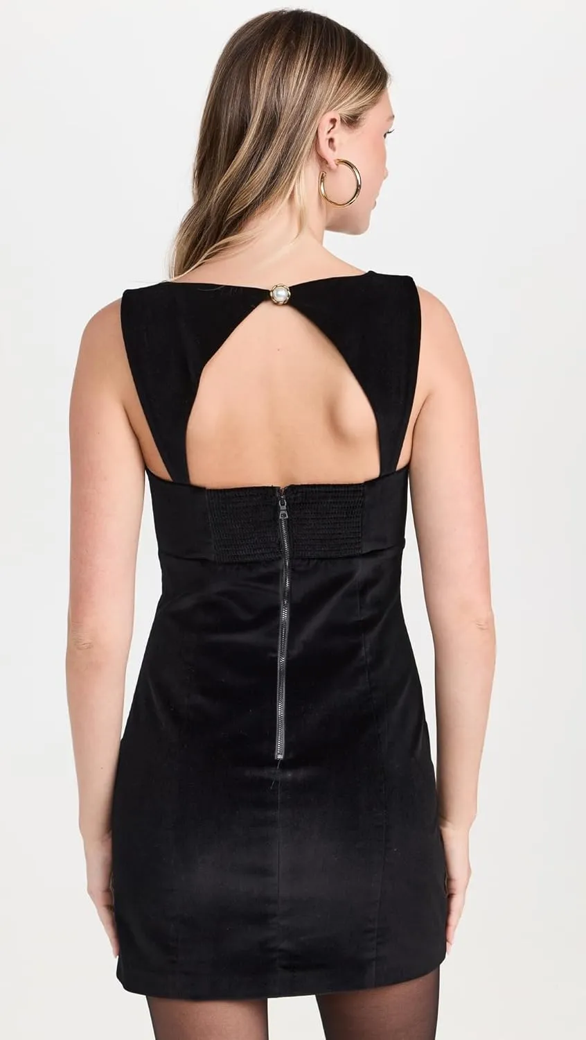 alice   olivia Women's Keria Velvet Fitted Mini Dress