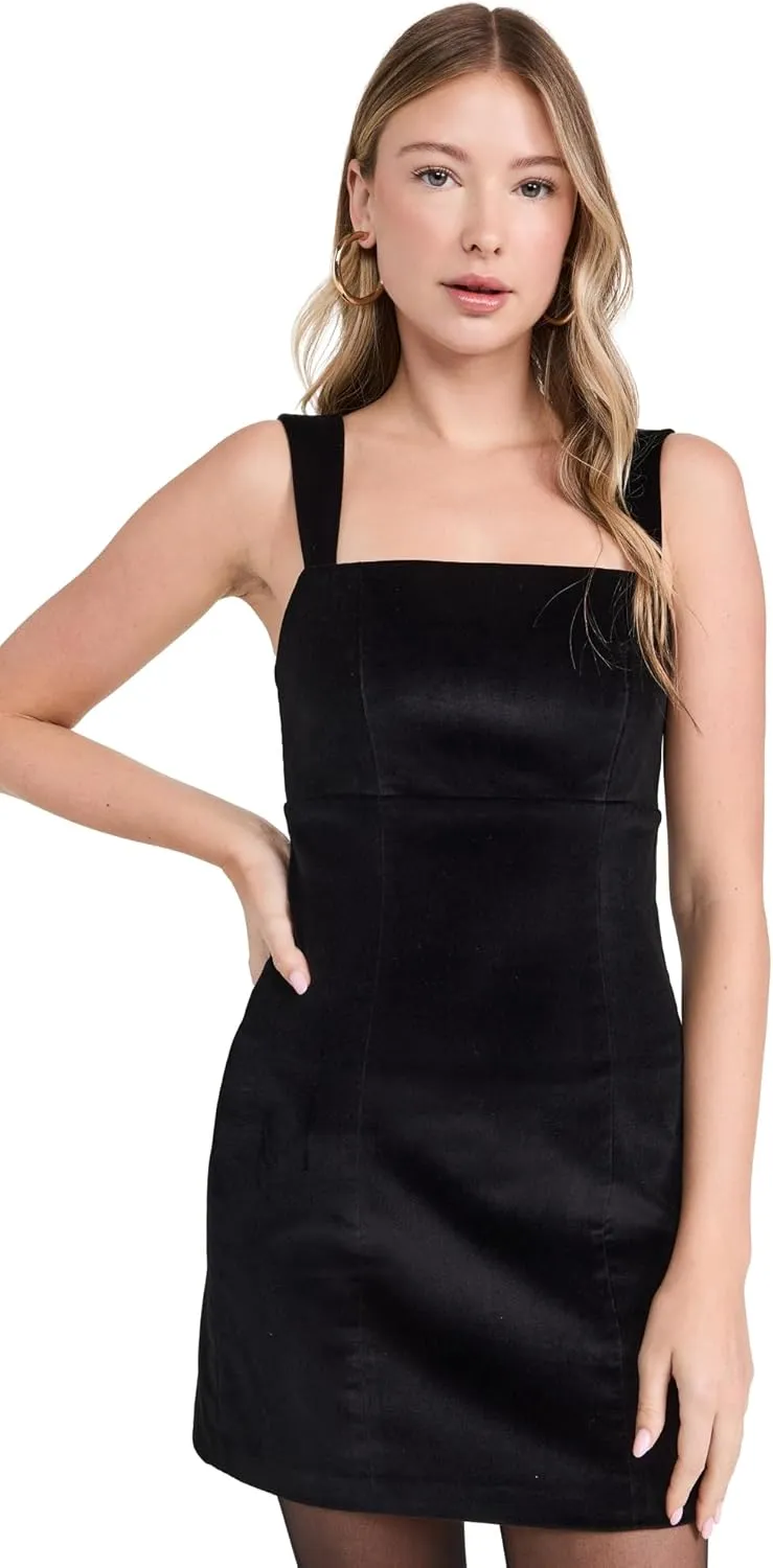 alice   olivia Women's Keria Velvet Fitted Mini Dress