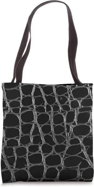 alligator design of a black crocodile skin Tote Bag