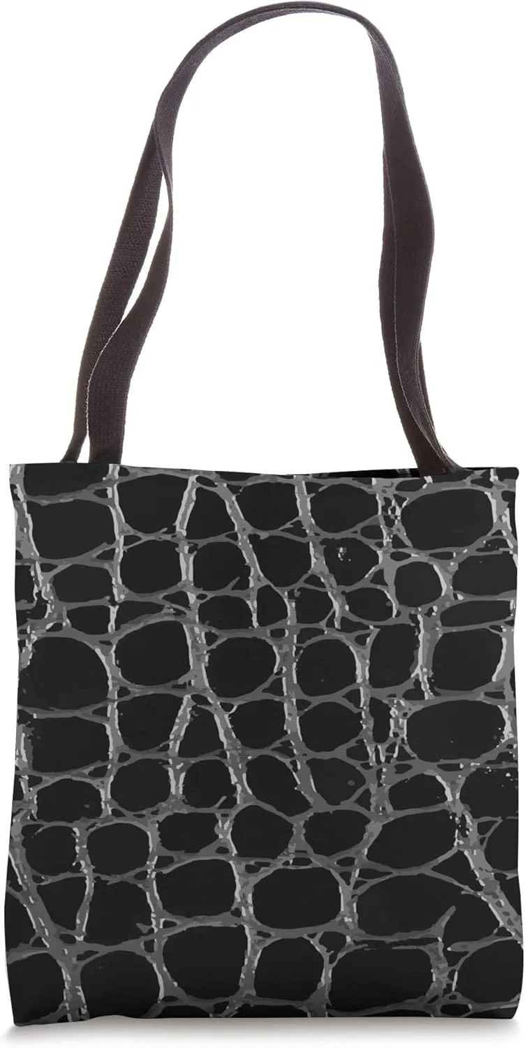alligator design of a black crocodile skin Tote Bag