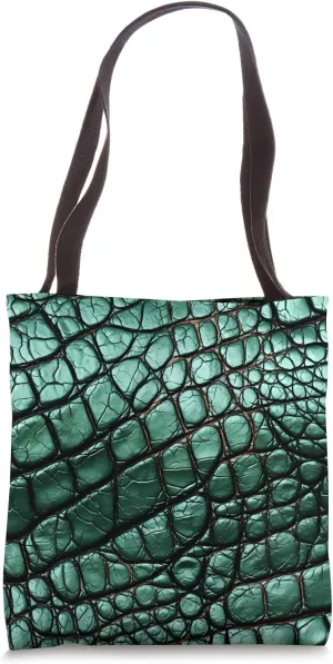 Alligator Elegant Green Skin Crocodile Pattern Tote Bag