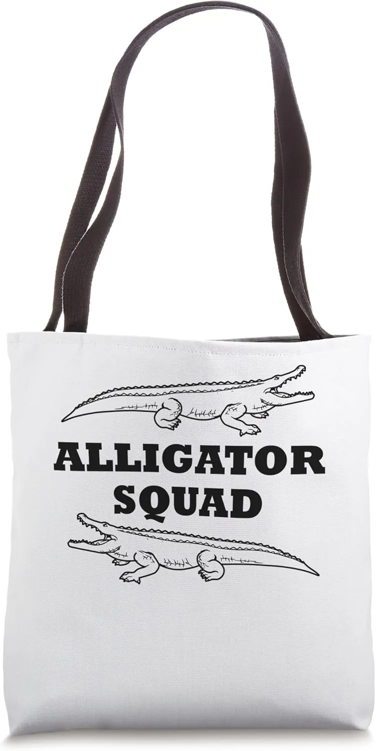 Alligator Squad Cute Crocodile Swamp Nature Wildlife Tote Bag