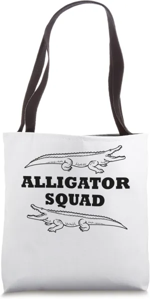 Alligator Squad Cute Crocodile Swamp Nature Wildlife Tote Bag