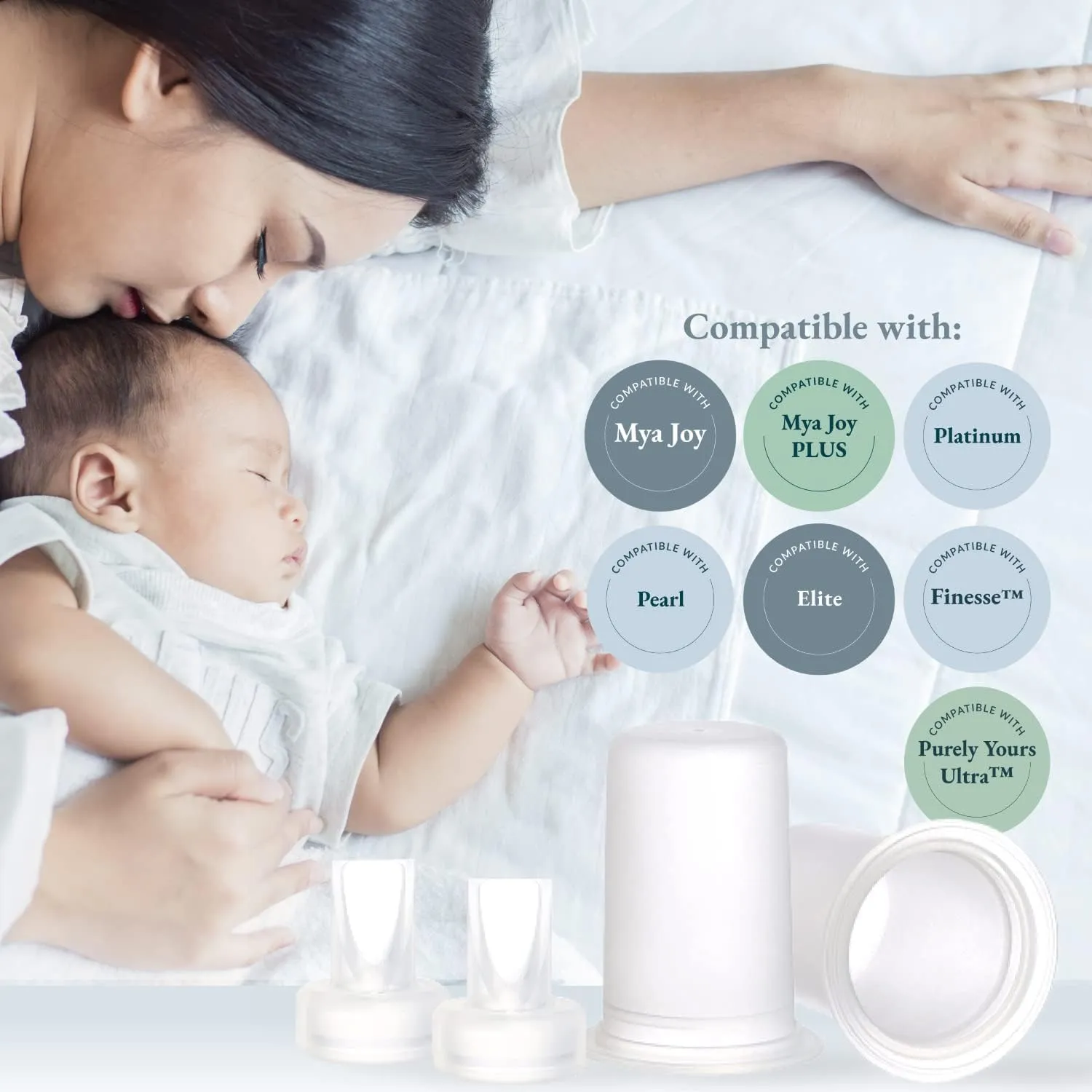 Ameda Universal Spare Parts Kit | Breast Pump Accessories | Ameda Breast Pump Parts | (2) Diaphragms & (2) Valves | Compatible with HygieniKit, MYA Joy, MYA Joy Plus & Pearl